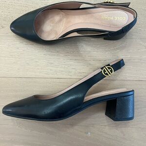 Cole Haan Black Slingback Heels